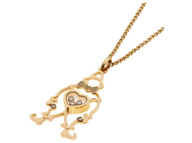 Colar Pierrot de diamante da Chopard em ouro rosa 18K