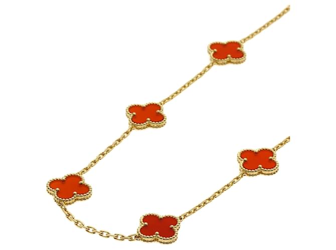 Collana Van Cleef & Arpels Vintage Alhambra Carnelian 