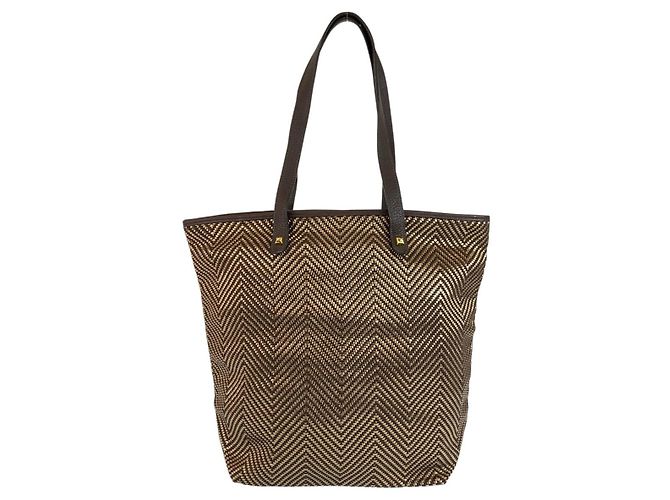 Hermès Borsa Tote Hermes Cabas Chennai Brown Gold Marrone