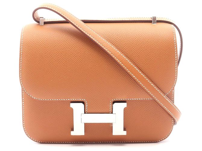 Hermès Borsa a tracolla in pelle Hermes Constance 3 Mini Marrone