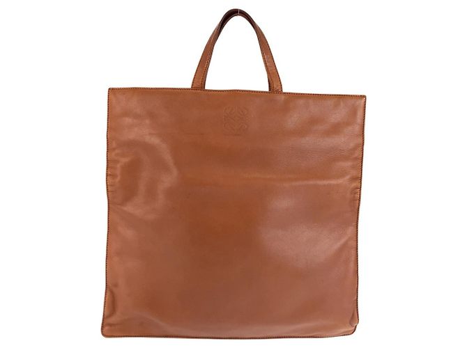 Loewe Anagram Leder Tote Bag Braun