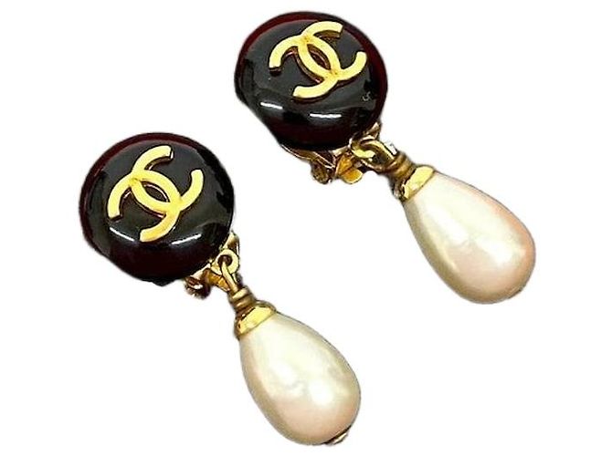 Orecchini a clip Chanel Coco Mark Perla D'oro 