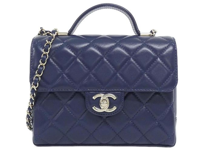 Timeless Borsa a tracolla in agnello Chanel Blu