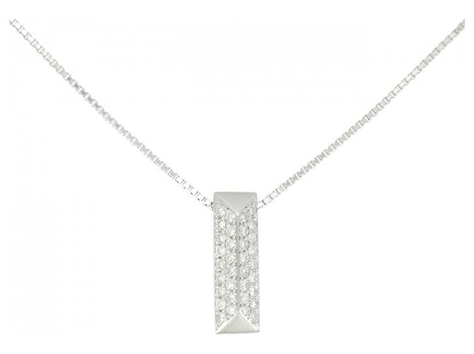 Autre Marque Collana in platino e diamanti Argento