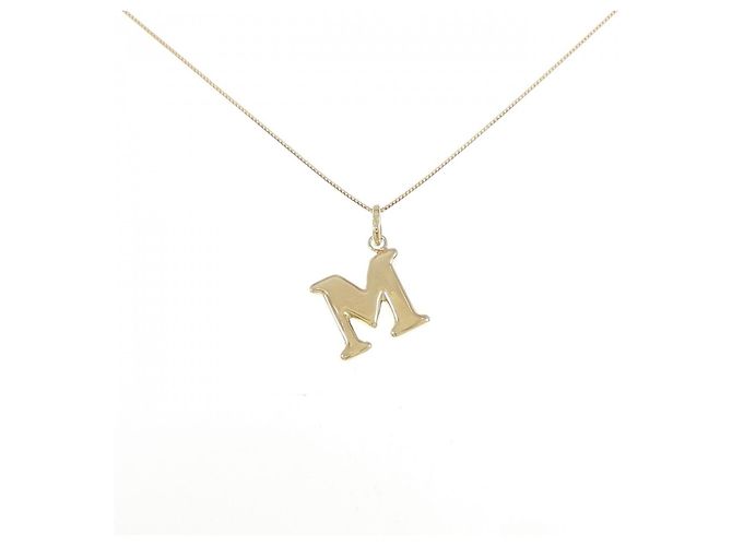 Autre Marque Collana Iniziale M in Au750 D'oro