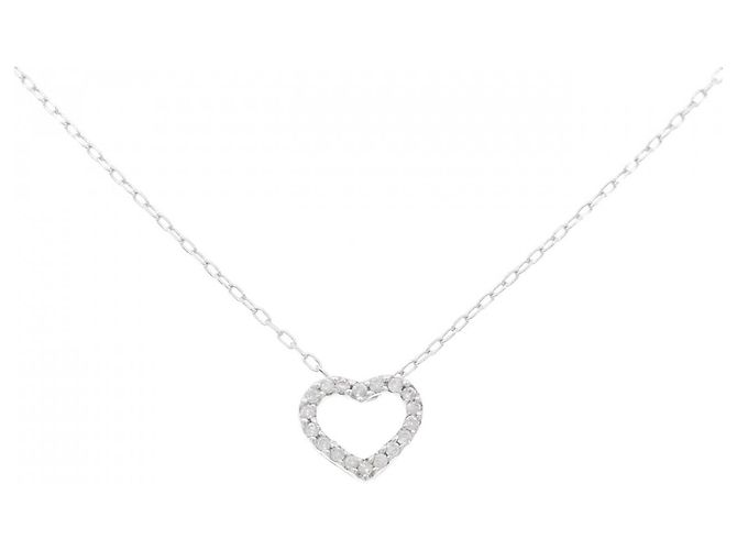 Autre Marque Au750 Weißgold Diamant Halskette Silber