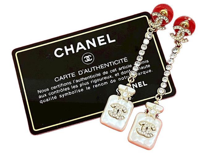 Orecchini pendenti Chanel Perfume Bottle D'oro