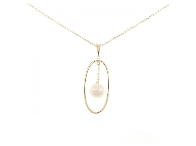 Autre Marque Collar de perlas Akoya Au750 Dorado