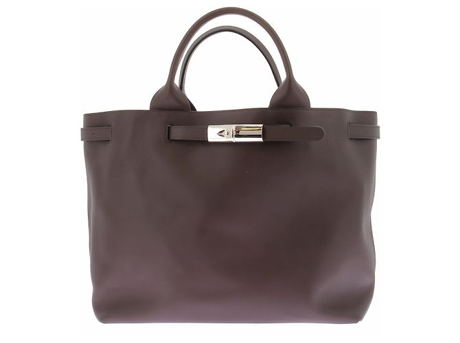 Borsa a mano Longchamp in pelle marrone