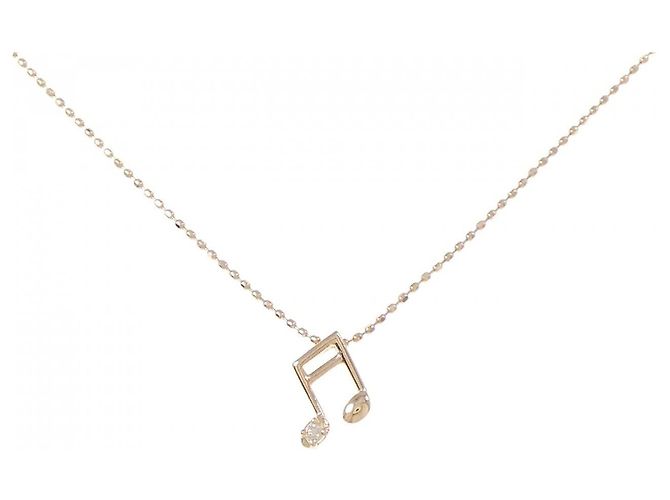 Autre Marque Colar Note Diamond em Au750 Rosa