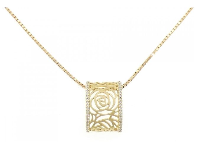 Autre Marque Collana con diamanti rosa Au750 D'oro