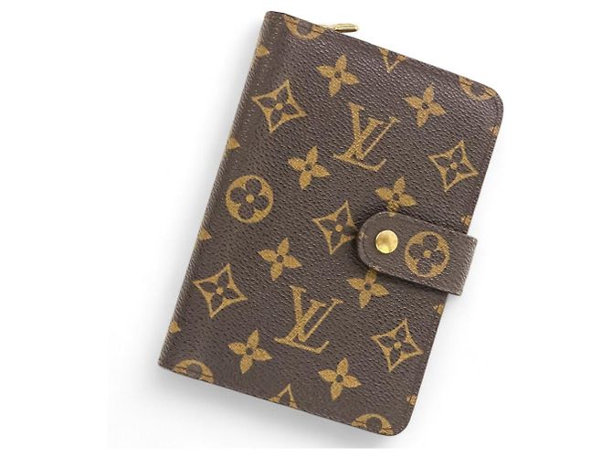 Louis Vuitton Porte Papier Zip Monogram Wallet Brown