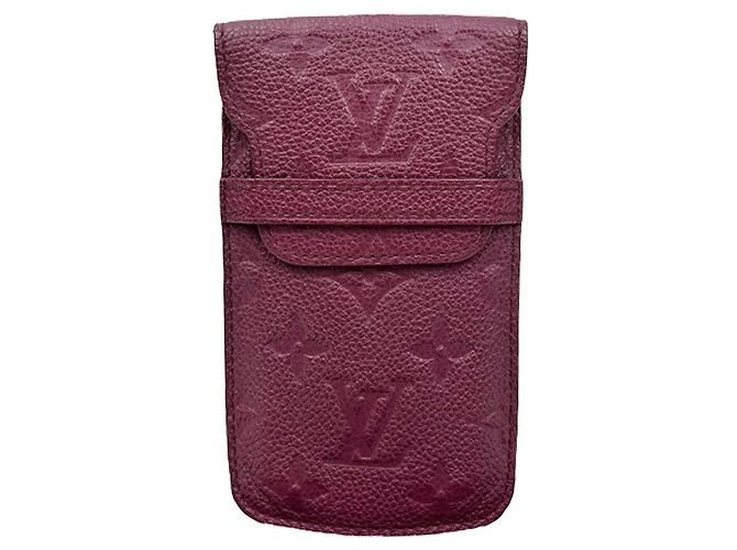 Louis Vuitton Funda para Teléfono Monogram Empreinte en Cuero Rosa