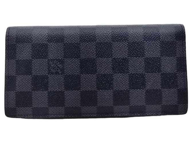 Louis Vuitton Long Wallet Damier Graphite Men's Wallet Black