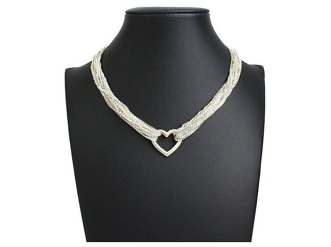 Tiffany & Co Collar de plata con corazón Negro