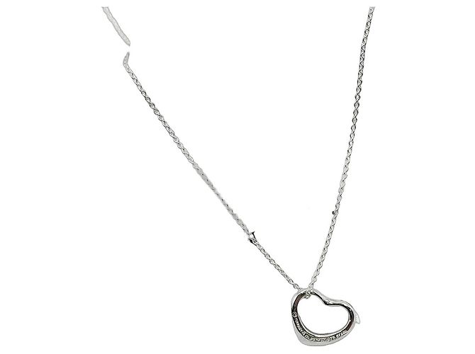 Elsa Peretti Tiffany & Co Colar Open Heart com Pingente de Prata