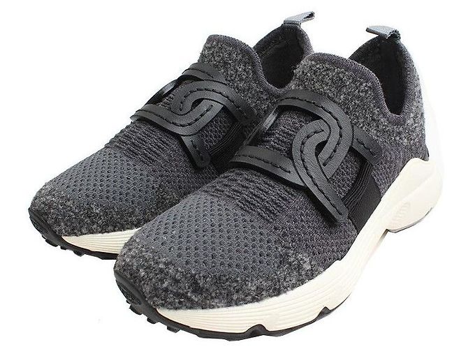 Tod's Graue Bouclé-Sneaker Braun