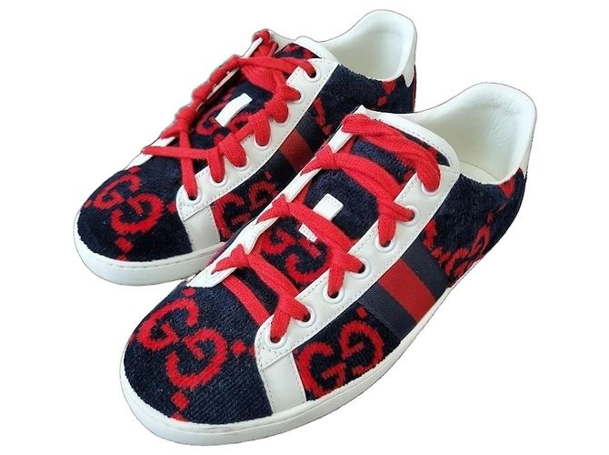 Gucci Ace GG Diamond Towel Sneaker Rot