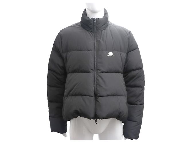 Balenciaga C-Shape Puffer Jacket Black