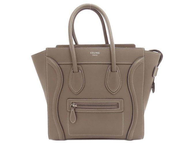 Céline Celine Luggage Micro Handbag Grau