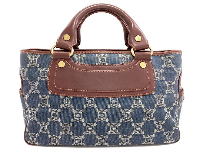 Céline Borsa Celine Boogie Bag Marrone Blu scuro 