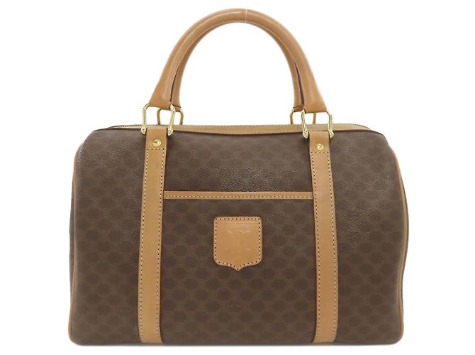Céline Borsa Mini Boston Celine in PVC/Pelle marrone