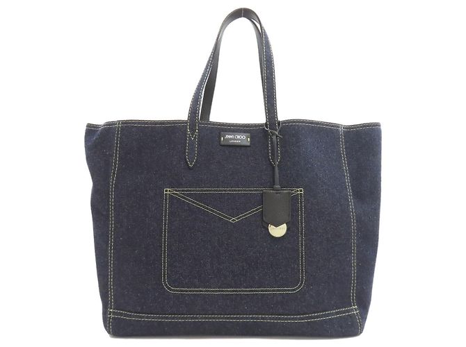 Jimmy Choo Denim Tote Bag Blau Marineblau