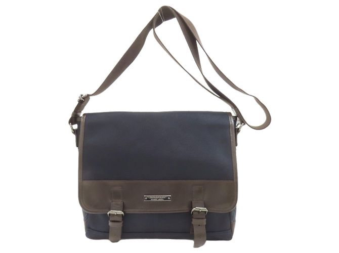 Borsa a tracolla Burberry Black Label Nero Blu navy