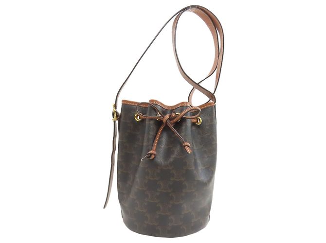 Céline Borsa a Spalla Celine Triomphe Marrone scuro 