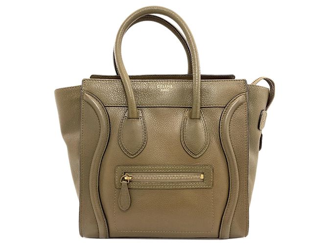Céline Bolsa Celine Luggage Micro Caqui