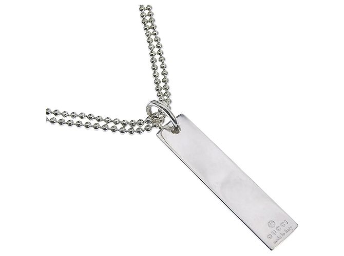 Collar Bar Gucci en Plata de Ley 925