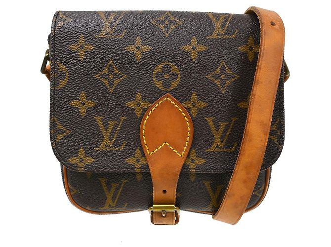 Bolsa Louis Vuitton Cartouchiere Monogram Canvas PM Marrom