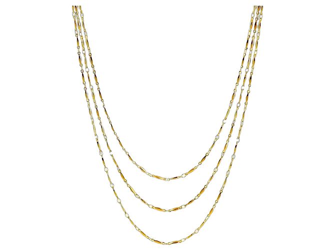 Autre Marque Collar de oro de varias capas Hernina Athens Dorado