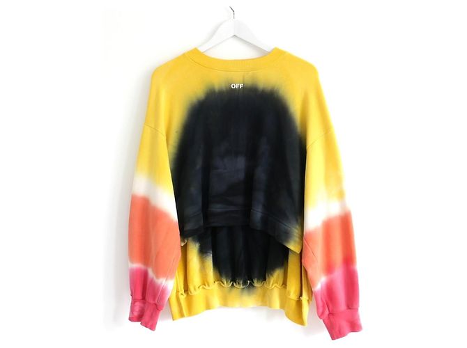 Off White Off-White Main Label 2013 Moletom Tie-Dye com Cordão Multicor