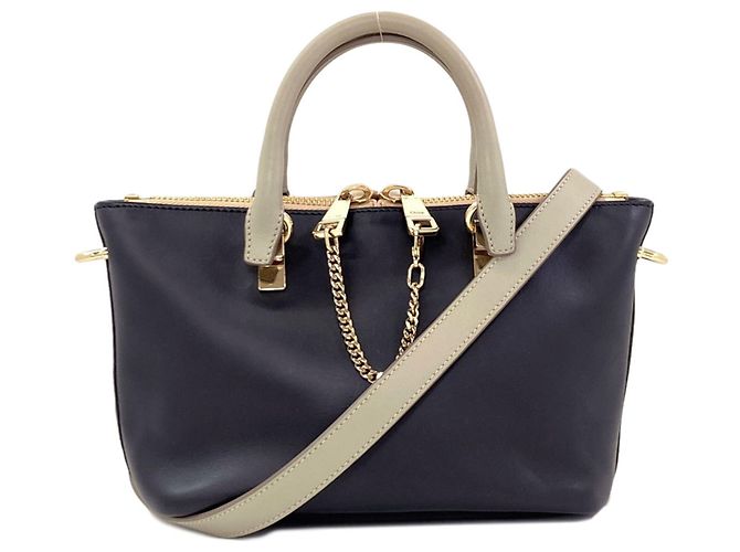 Borsa a 2 modi in pelle Chloé Baylee Nero