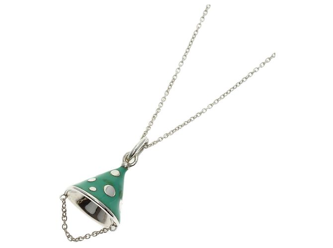 Tiffany & Co Collar de esmalte Tiffany Party Hat Plata