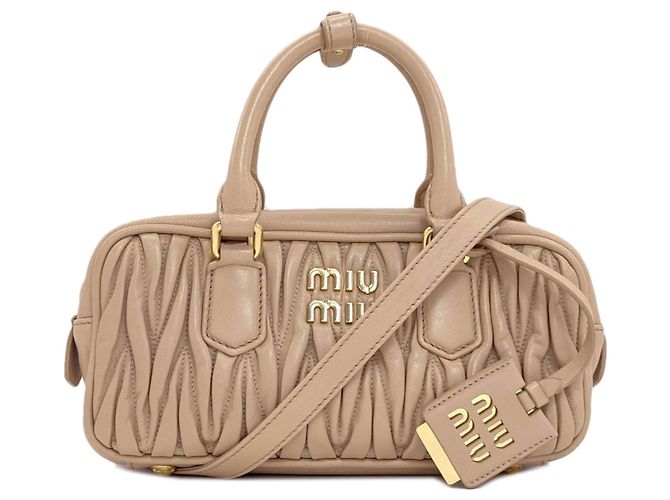 Sac à main 2-Way Matelassé Miu Miu Marron