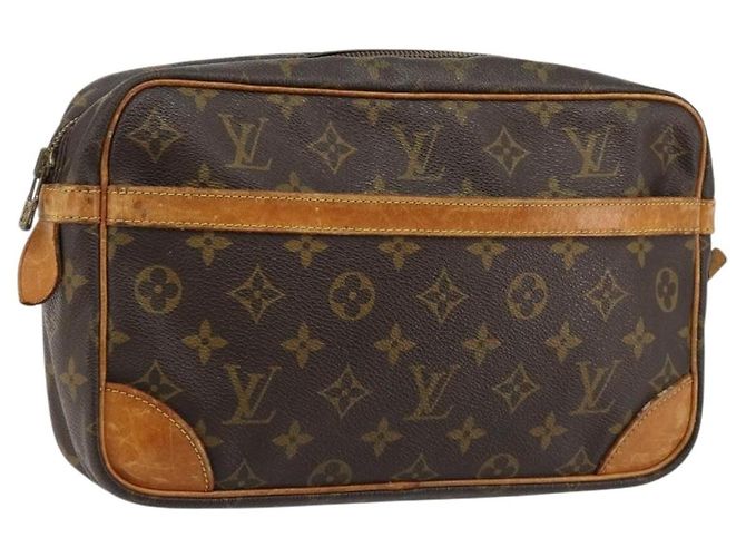 LOUIS VUITTON Monogram Compiegne 28 Clutch Bag M51845 LV Auth ka4698 Monogramm