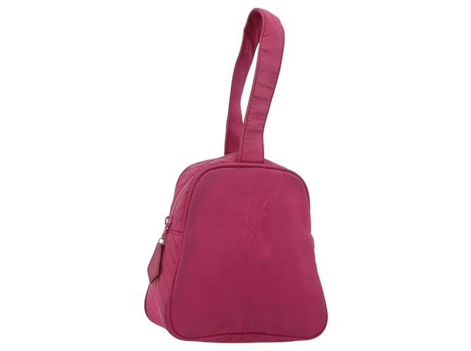 SAINT LAURENT Sac à main Canvas Rose Or Auth bs35590 Doré
