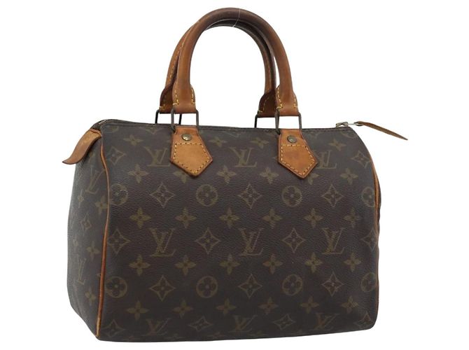 LOUIS VUITTON Bolsa Monogram Speedy 25 M41528 LV Auth 185496 Monograma