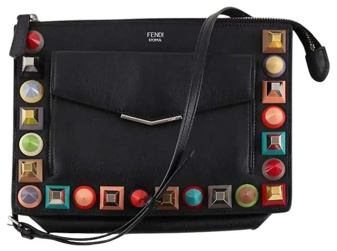 Fendi Black Studded shoulder bag