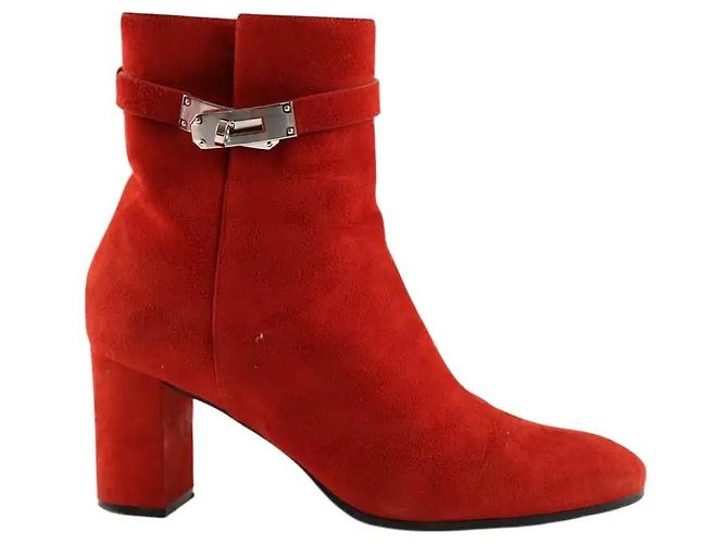 Hermès Botas vermelhas Vermelho