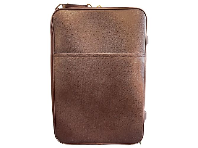 Mala de viagem em couro marrom Louis Vuitton