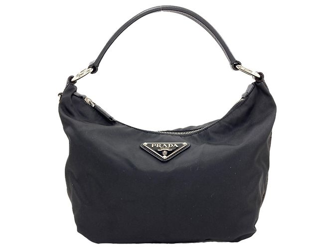 Prada One-Shoulder Hobo Bag Schwarz