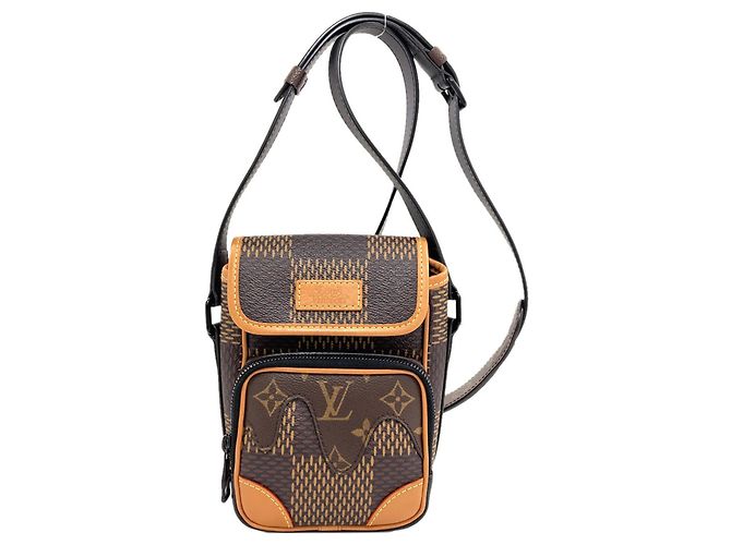 Louis Vuitton N40357 Amazon Messenger Shoulder Bag Damier ebène
