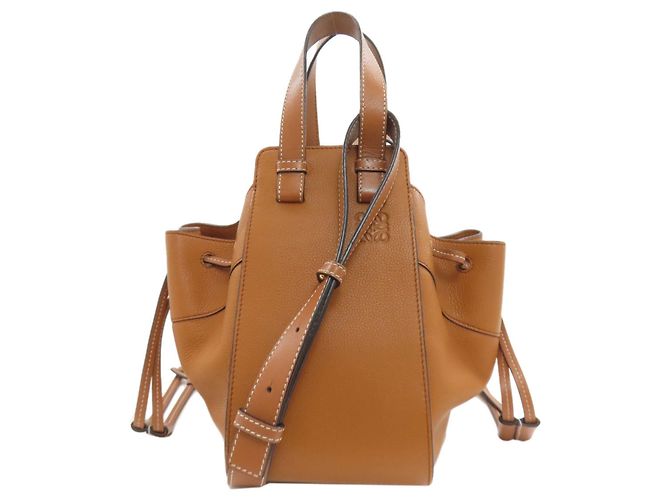 Borsa Hammock 2-Way in pelle marrone Loewe