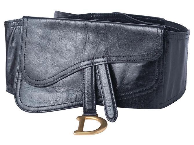 Dior Saddle Corset Belt Pouch Black