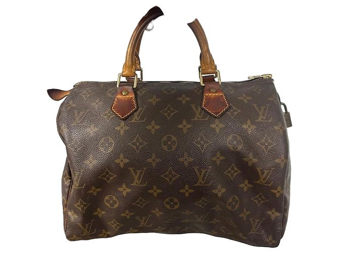 Bolso Speedy 30 Monogram Louis Vuitton Castaño
