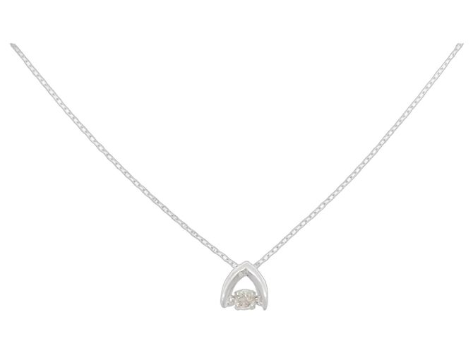 Autre Marque Au750 Diamant-Halskette Silber