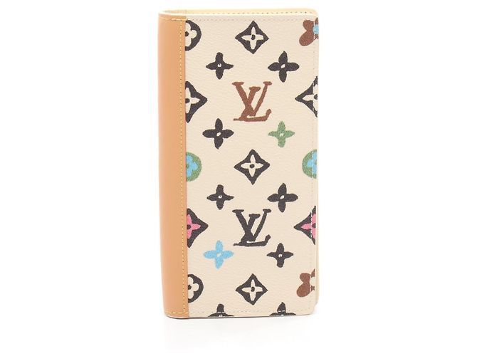 Cartera Louis Vuitton Brazza Monogram Long Blanco Multicolor Crudo